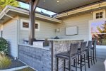 Outdoor grilling and dining area